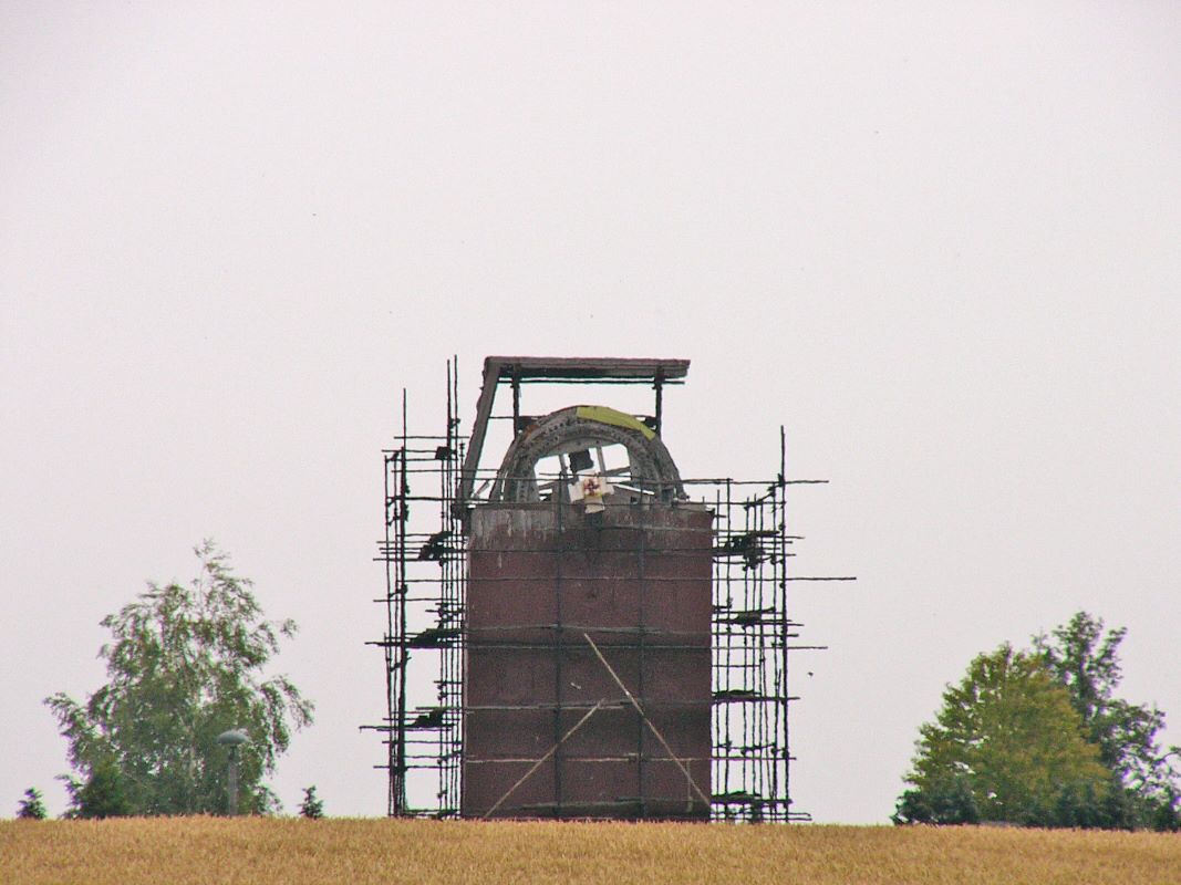 Bockwindmühle Pettstädt während der Reparaturarbeiten